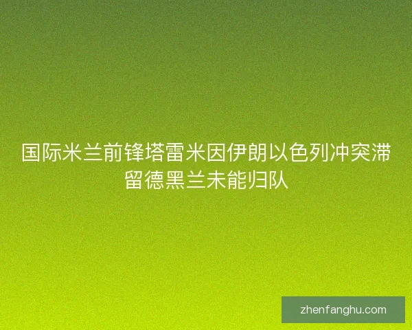 国际米兰前锋塔雷米因伊朗以色列冲突滞留德黑兰未能归队